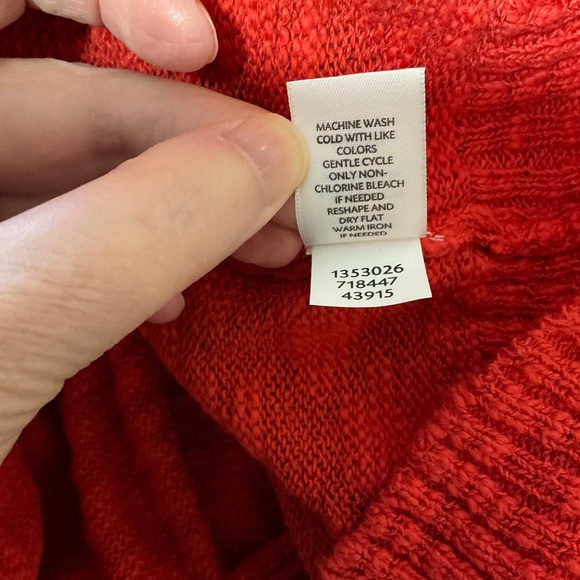 J. Jill Cotton Blend Button Front V-neck Cardigan Sweater Sangria Red Sz XL NWT - Picture 13 of 13